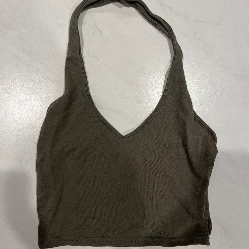 Express Green Halter Top